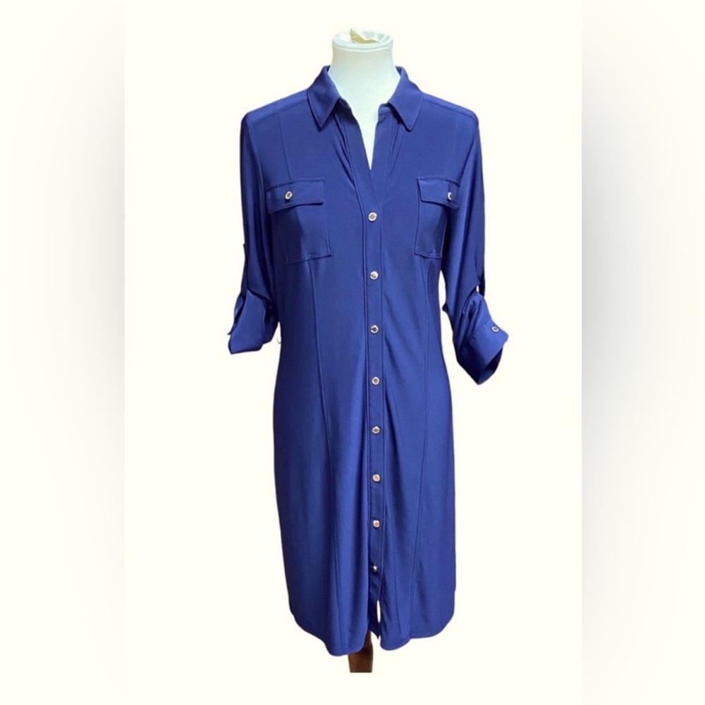 White House Black Market Navy Dress size 12